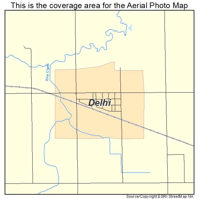 Delhi, MN location map 