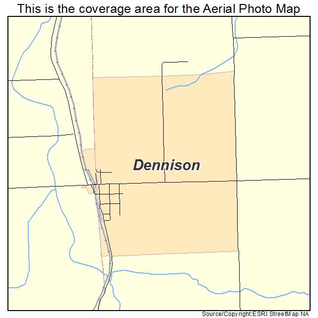 Dennison, MN location map 
