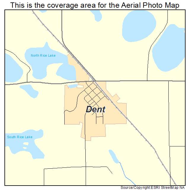 Dent, MN location map 