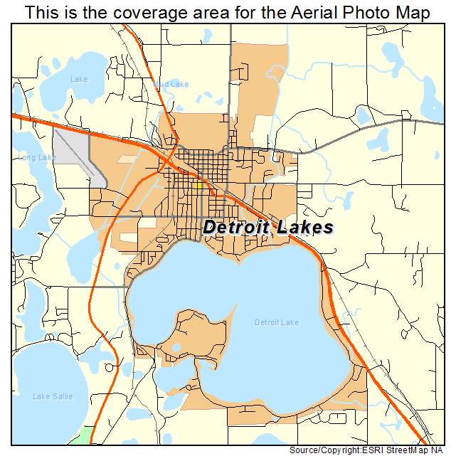 Detroit Lakes, MN location map 