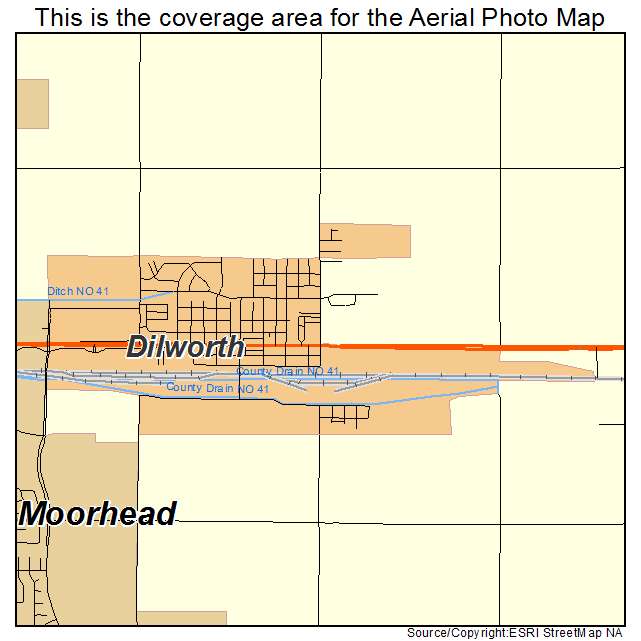Dilworth, MN location map 