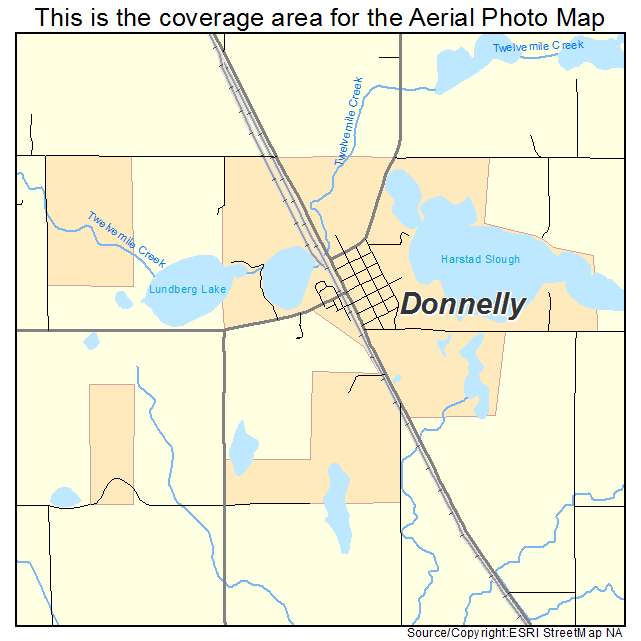 Donnelly, MN location map 