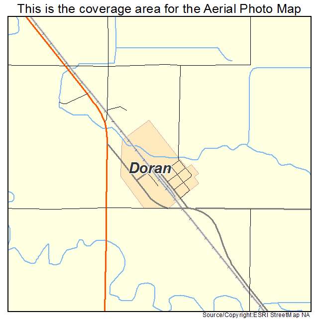 Doran, MN location map 