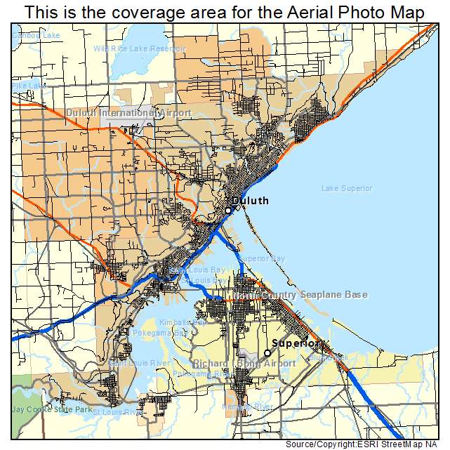 Duluth, MN location map 