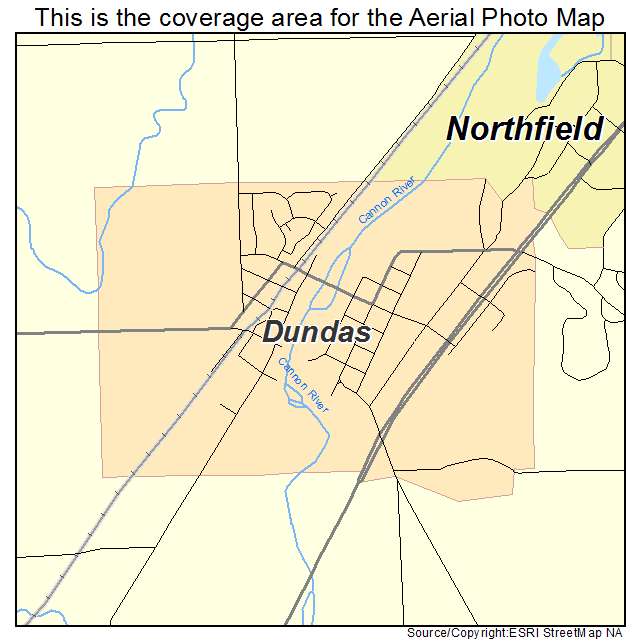 Dundas, MN location map 