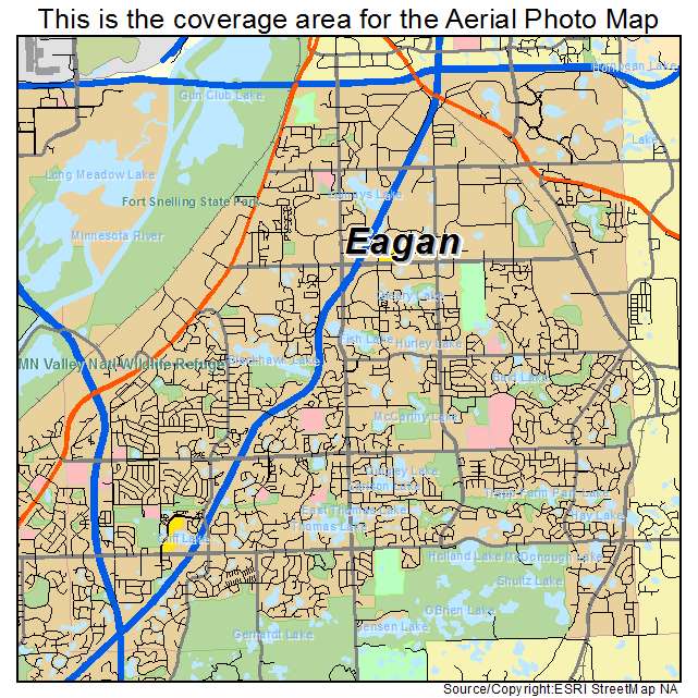 Eagan, MN location map 