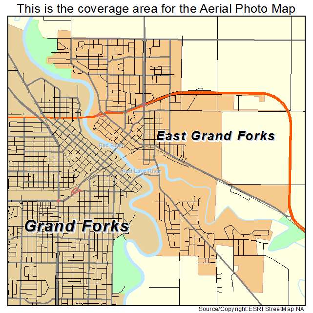 East Grand Forks, MN location map 