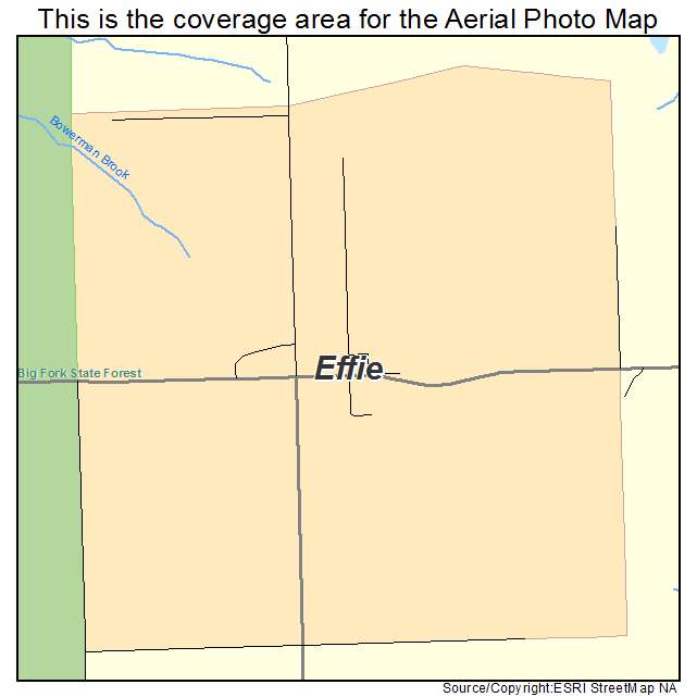 Effie, MN location map 