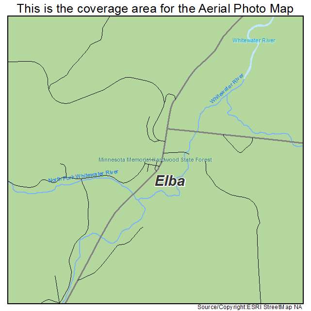 Elba, MN location map 