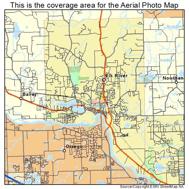 Elk River, MN location map 