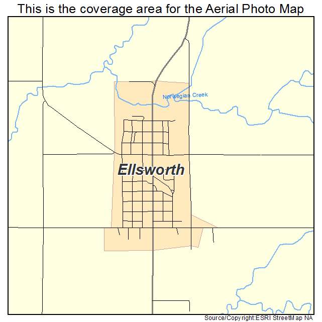 Ellsworth, MN location map 