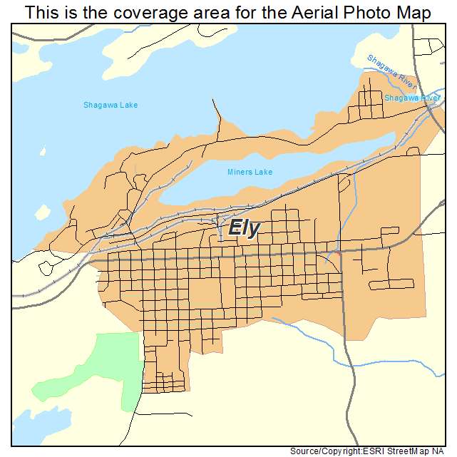 Aerial Photography Map of Ely, MN