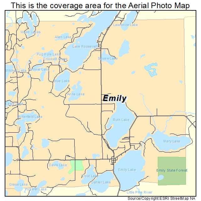 Emily, MN location map 