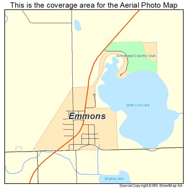Emmons, MN location map 