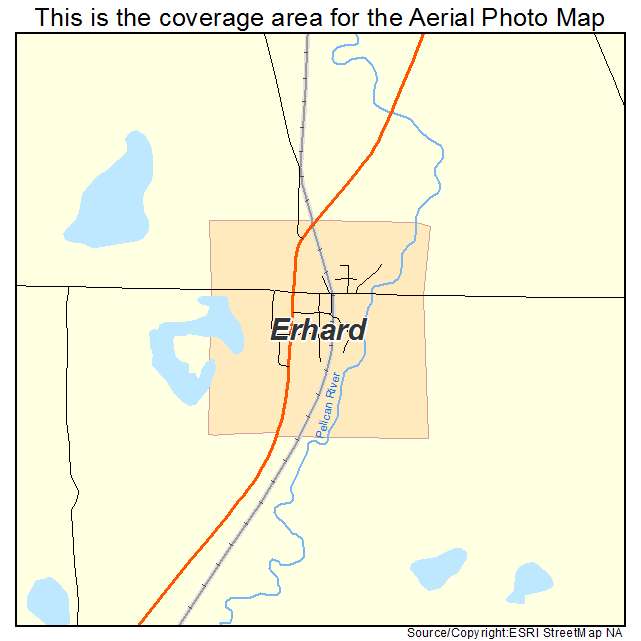 Erhard, MN location map 