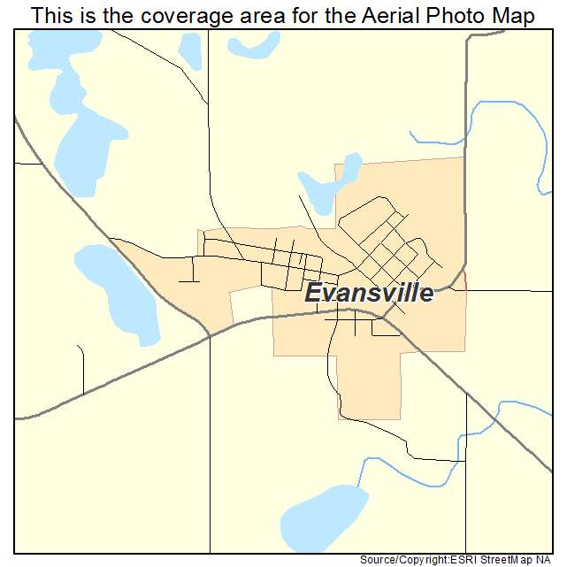 Evansville, MN location map 