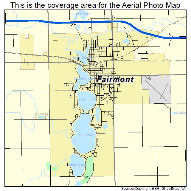 Fairmont, MN location map 