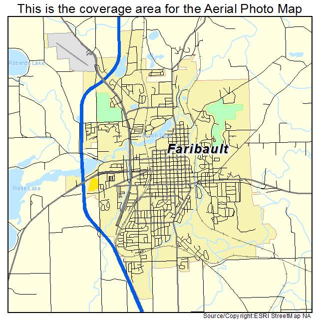 Faribault, MN location map 