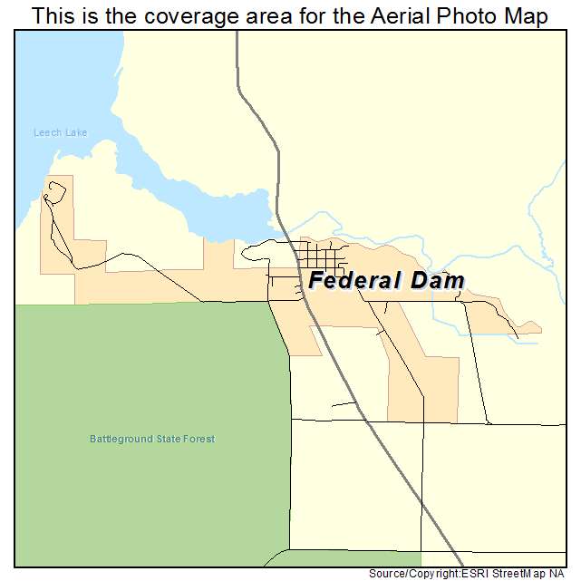 Federal Dam, MN location map 