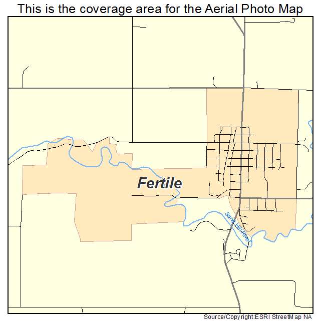 Fertile, MN location map 