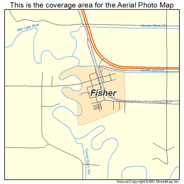 Fisher, MN location map 