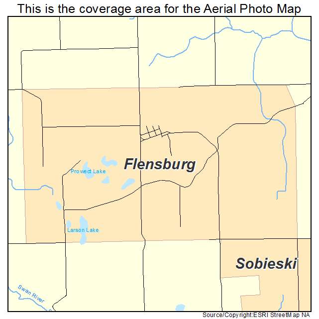 Flensburg, MN location map 