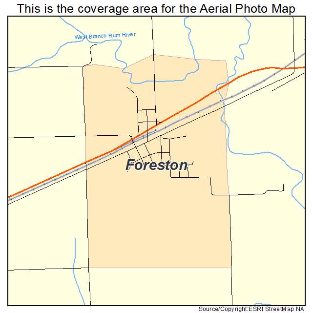 Foreston, MN location map 