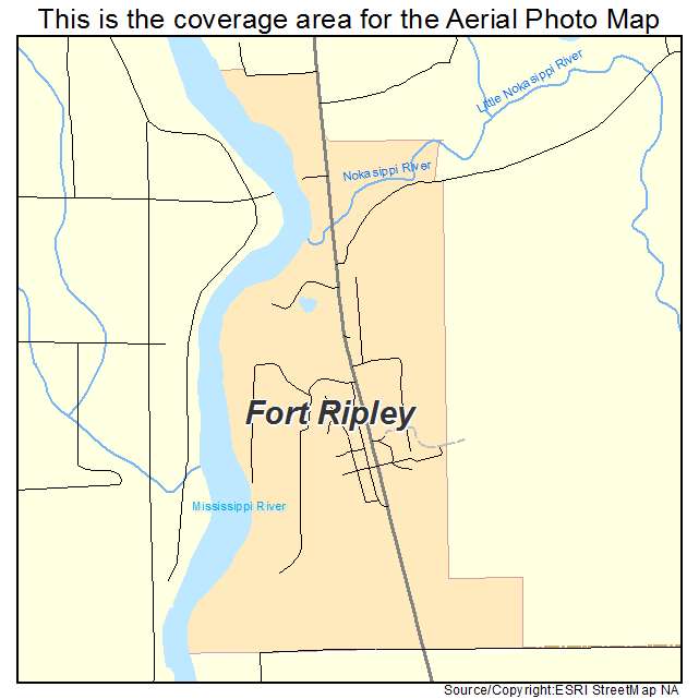Fort Ripley, MN location map 