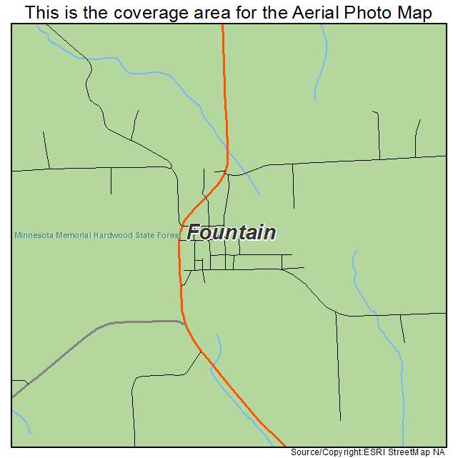 Fountain, MN location map 