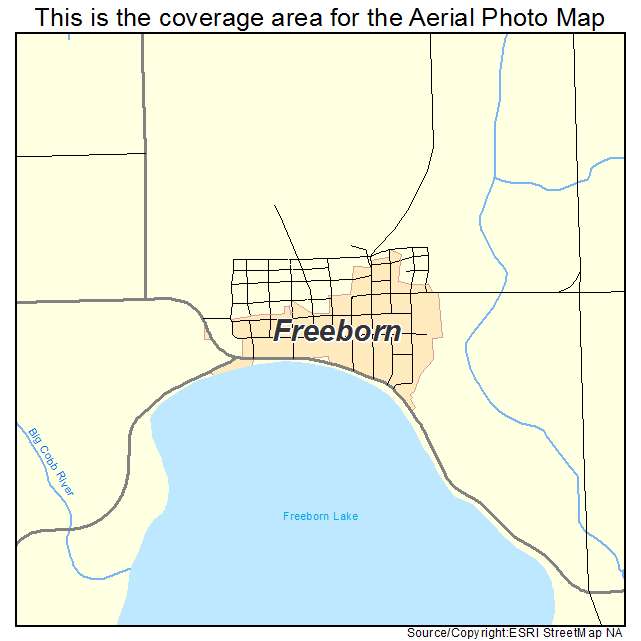 Freeborn, MN location map 