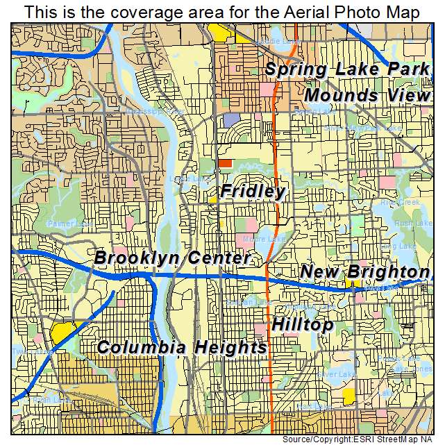 Fridley, MN location map 