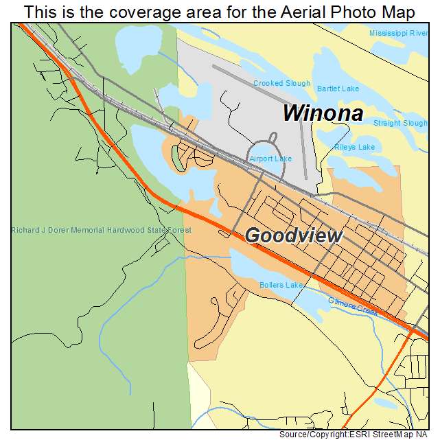 Goodview, MN location map 