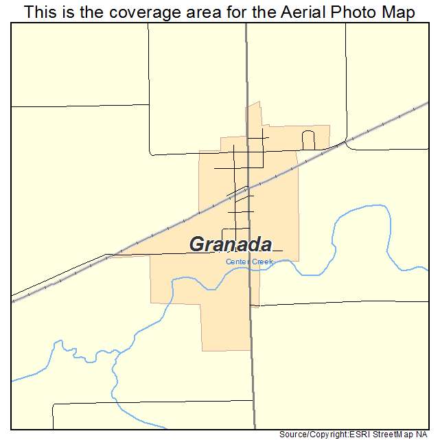 Granada, MN location map 