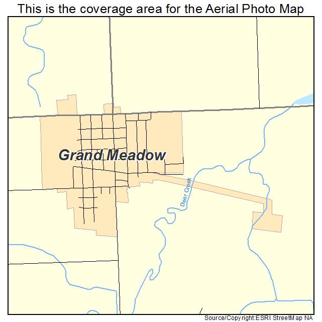 Grand Meadow, MN location map 