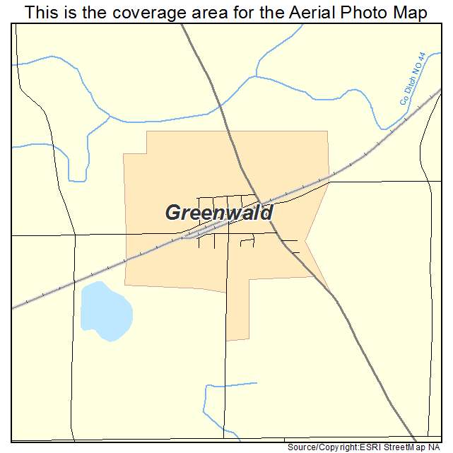Greenwald, MN location map 