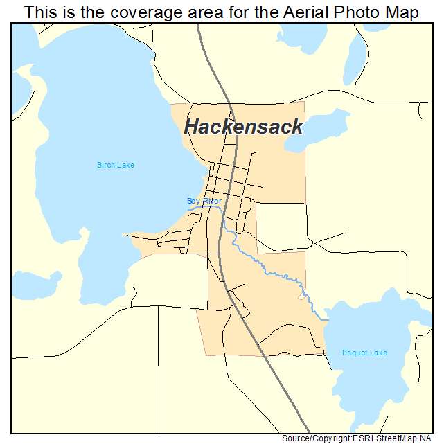 Hackensack, MN location map 