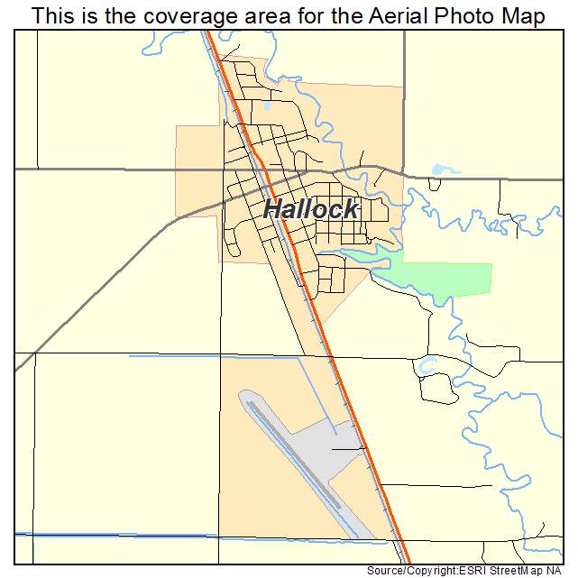 Hallock, MN location map 