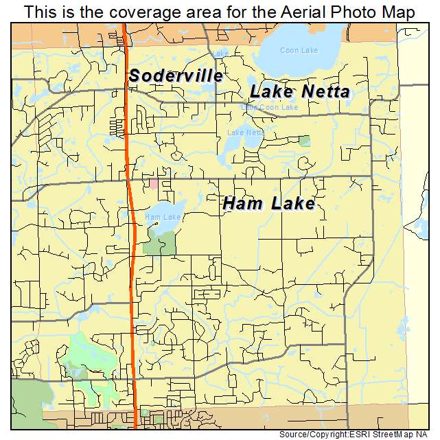 Ham Lake, MN location map 
