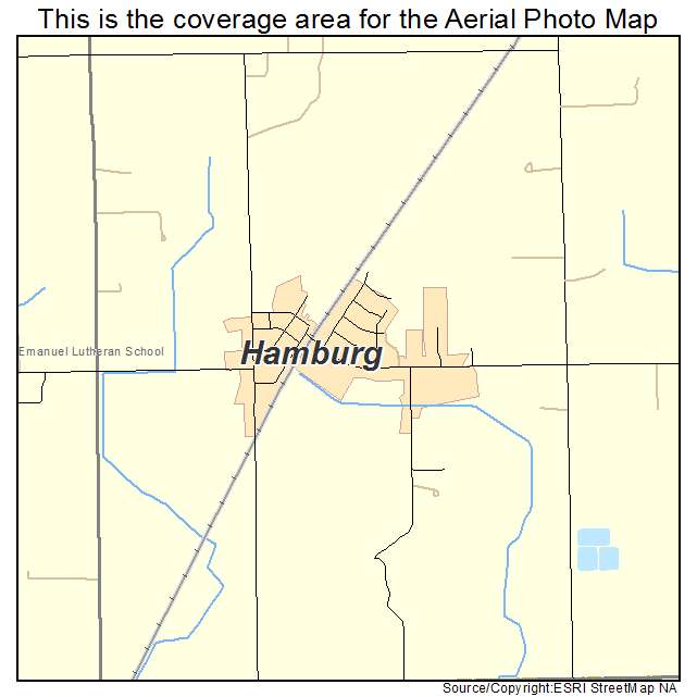 Hamburg, MN location map 