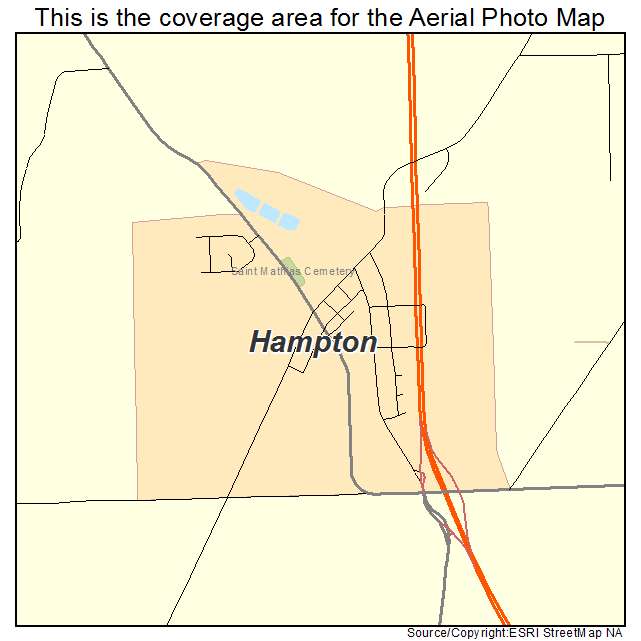 Hampton, MN location map 