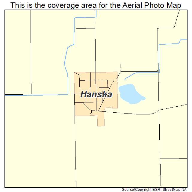 Hanska, MN location map 