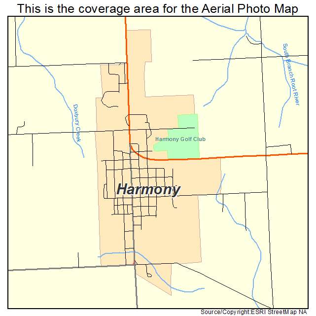 Harmony, MN location map 