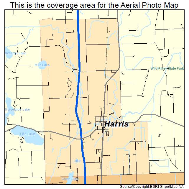 Harris, MN location map 