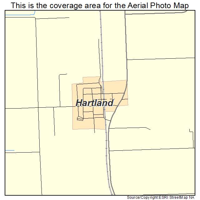 Hartland, MN location map 