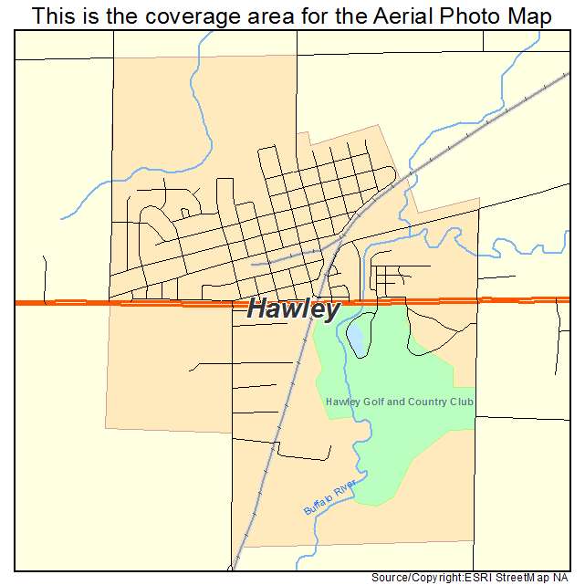 Hawley, MN location map 