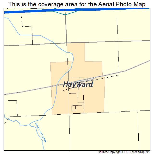 Hayward, MN location map 