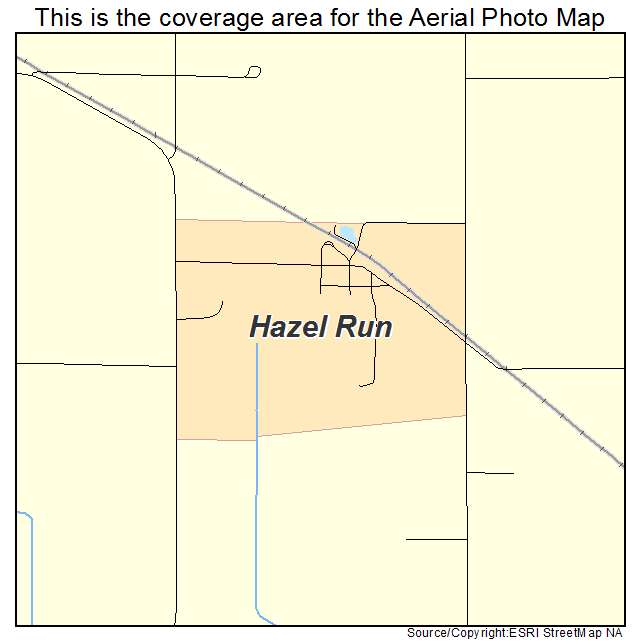 Hazel Run, MN location map 