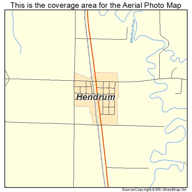 Hendrum, MN location map 