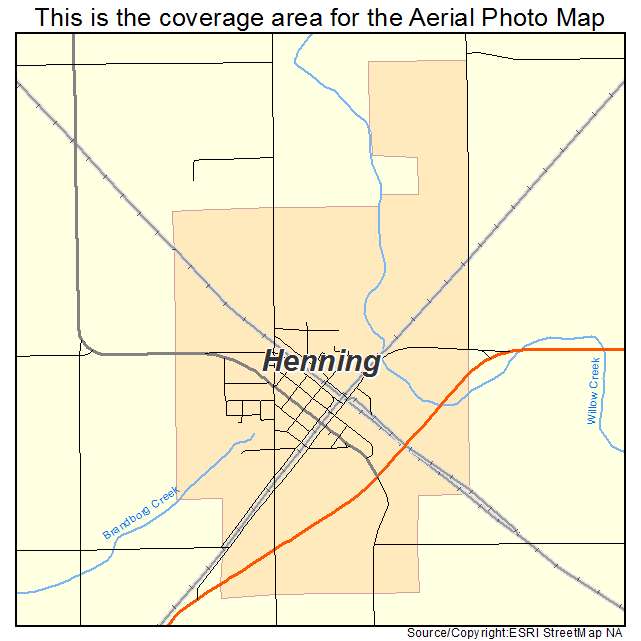 Henning, MN location map 