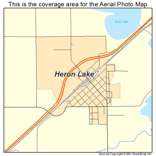 Heron Lake, MN location map 